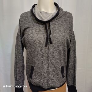 𝅺XERSION Sz Small Black Cowl Neck  Sweater